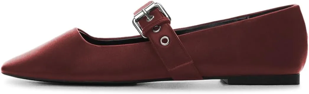 miss left Women Adorable Closed Square Toe Mary Jane Flats Buckle Straps Low Heel Pumps Comfort Ballroom Party Dress Shoes Size 4-16 US