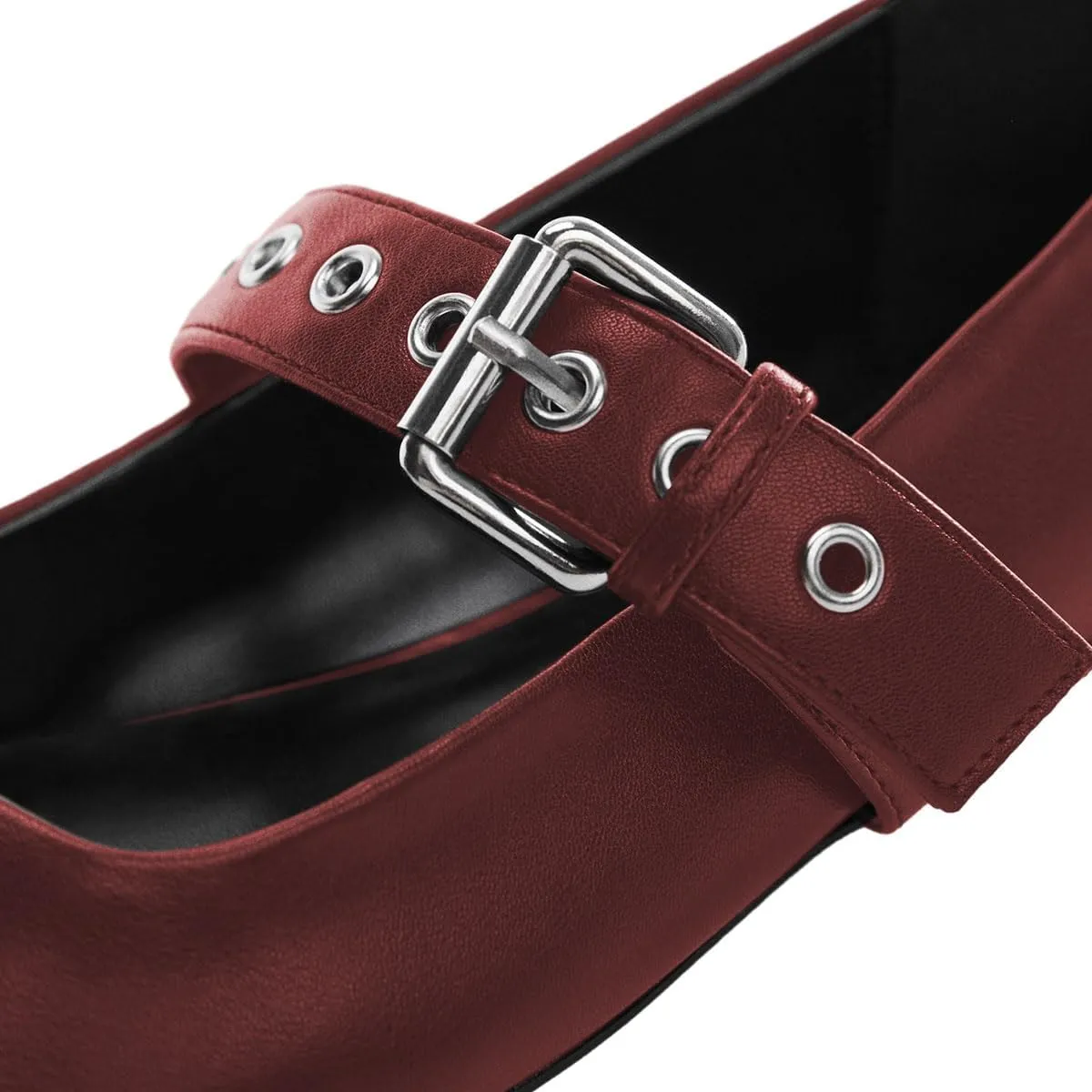 miss left Women Adorable Closed Square Toe Mary Jane Flats Buckle Straps Low Heel Pumps Comfort Ballroom Party Dress Shoes Size 4-16 US