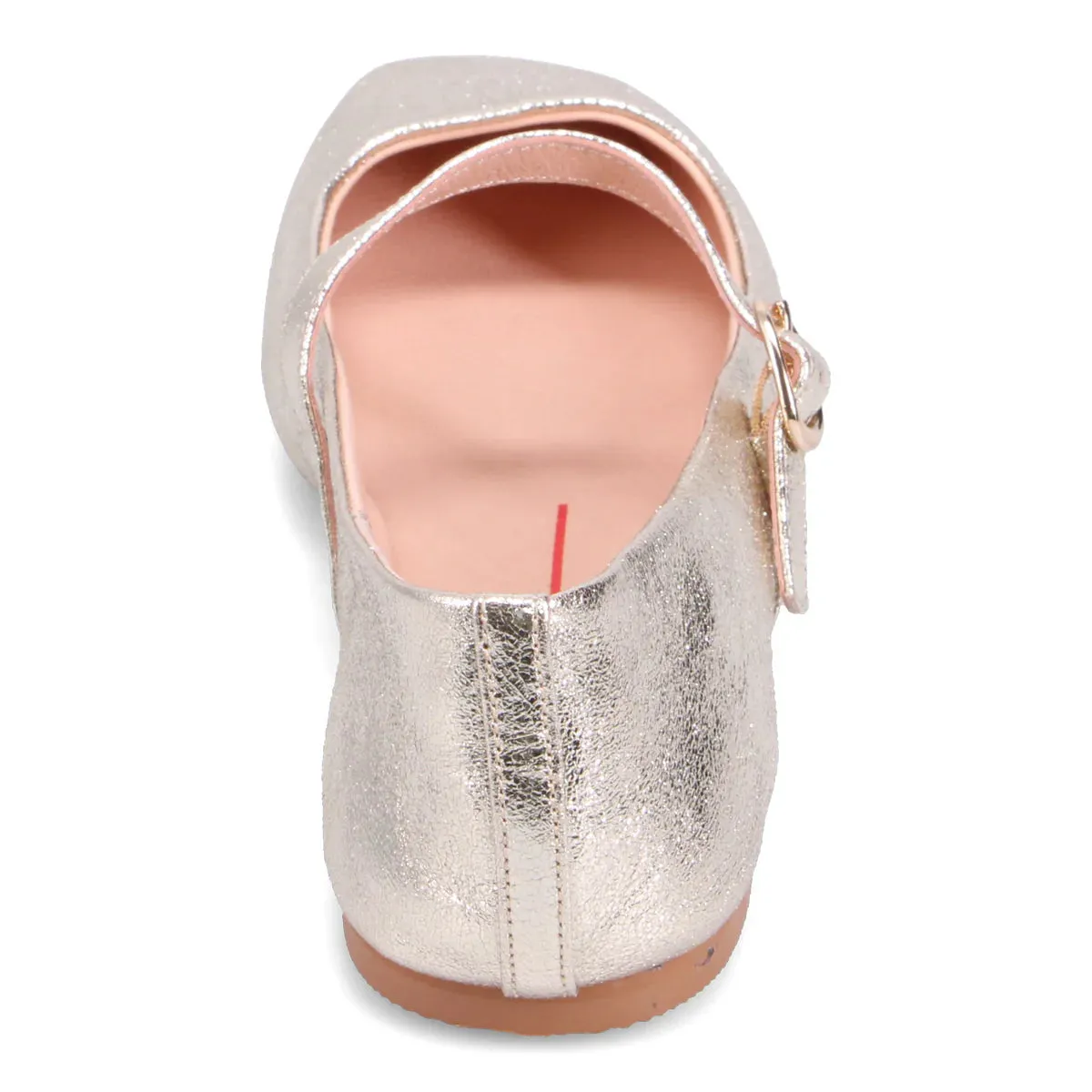 Mollini TOKENA Mary Jane Flats in Gold Crack Leather