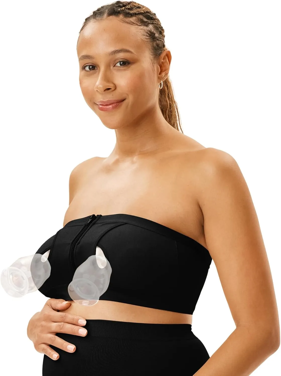 Motherhood Maternity Pump Strap Hands-Free Pumping Bra, Breast Pump Bra for Breastfeeding Pumps for Women
