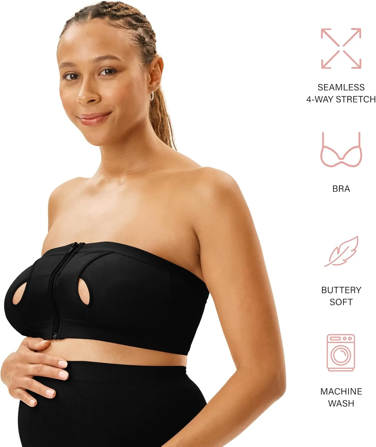 Motherhood Maternity Pump Strap Hands-Free Pumping Bra, Breast Pump Bra for Breastfeeding Pumps for Women