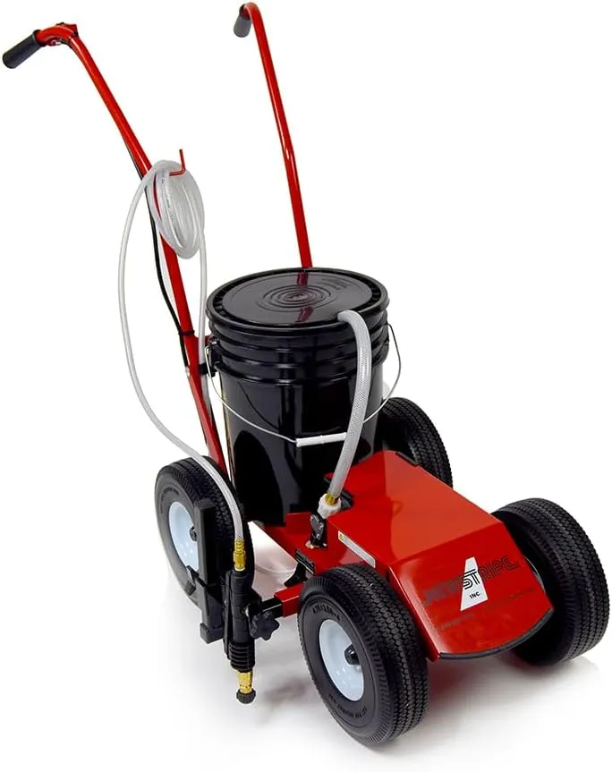 Newstripe EcoLiner Standard Battery Powered Field Striping Machine (Part# 10004483) | Heavy Duty Diaphragm Pump, 12V Deep Cycle Battery, Cushioned Dual Handles | 5-Gallon Capacity | Made in USA