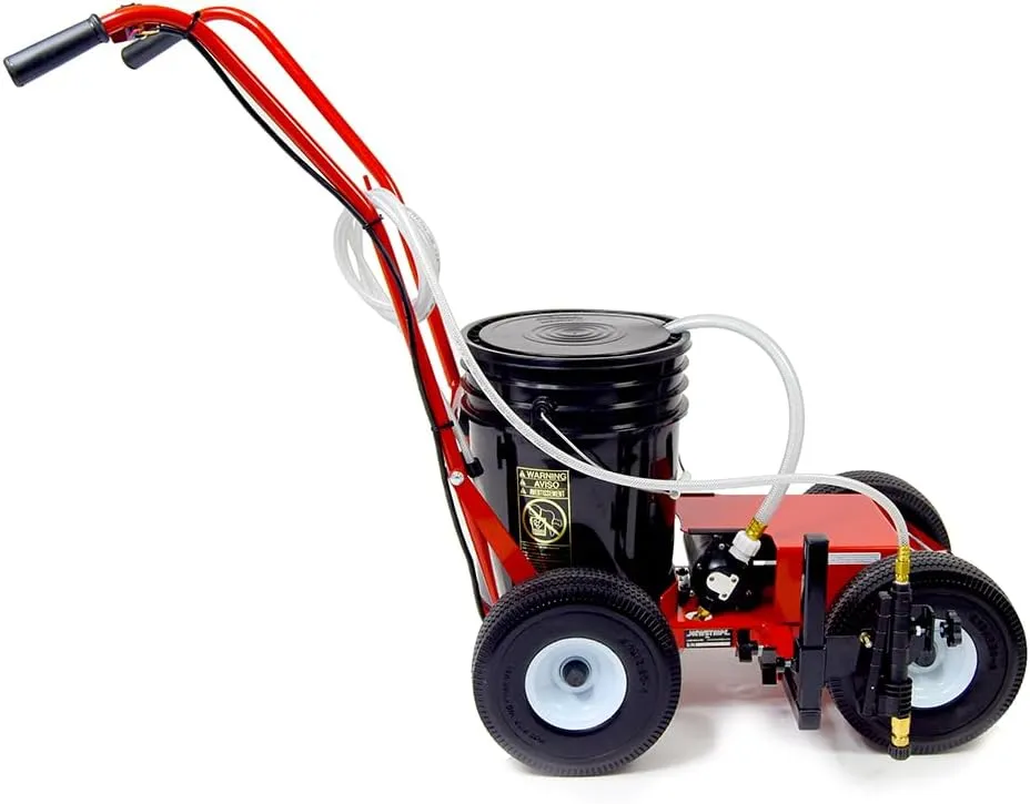 Newstripe EcoLiner Standard Battery Powered Field Striping Machine (Part# 10004483) | Heavy Duty Diaphragm Pump, 12V Deep Cycle Battery, Cushioned Dual Handles | 5-Gallon Capacity | Made in USA