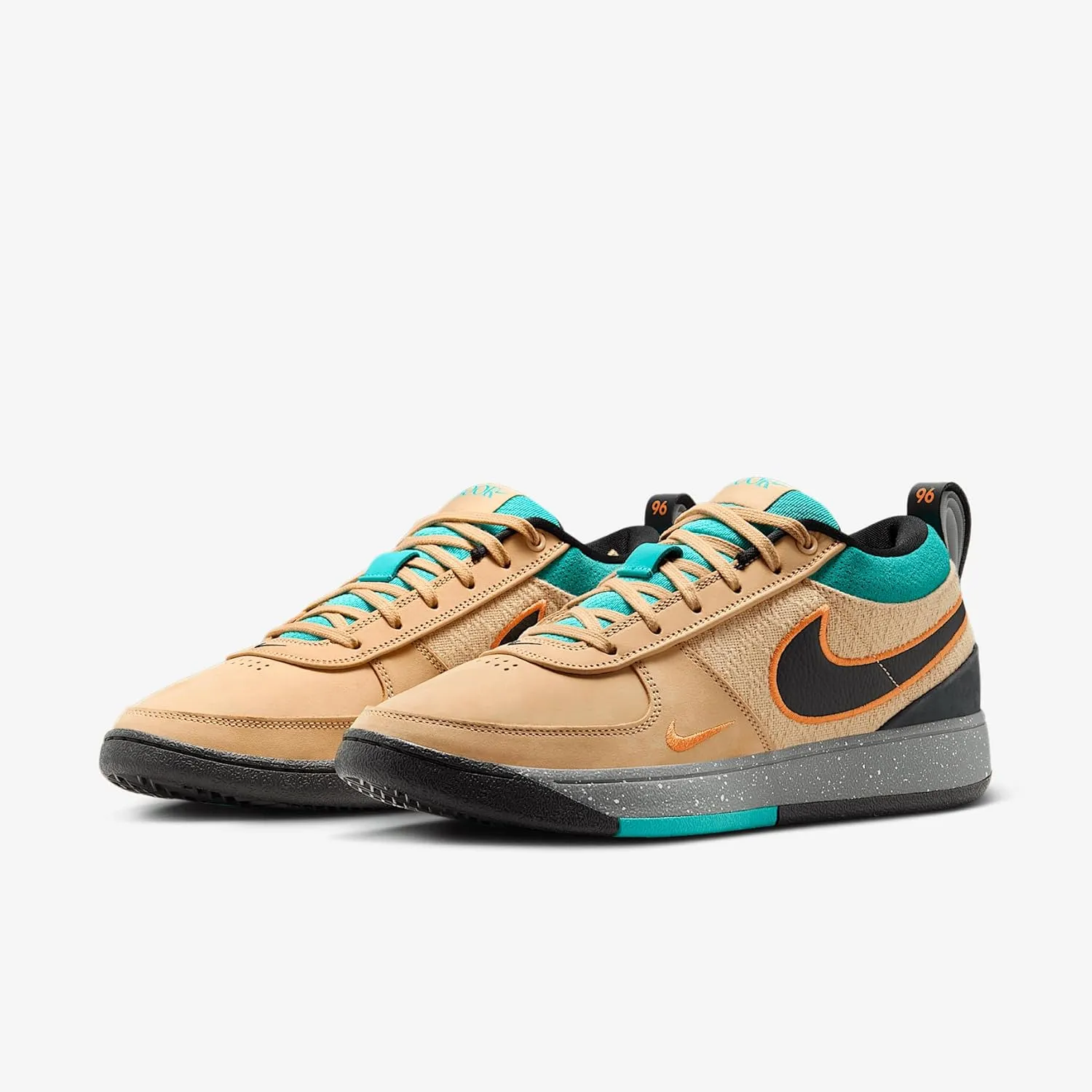 Nike Book 1 "Mowabb Basketball Shoes (IF2406-200, Sesame/Bright Mandarin/Smoke Grey/Black)