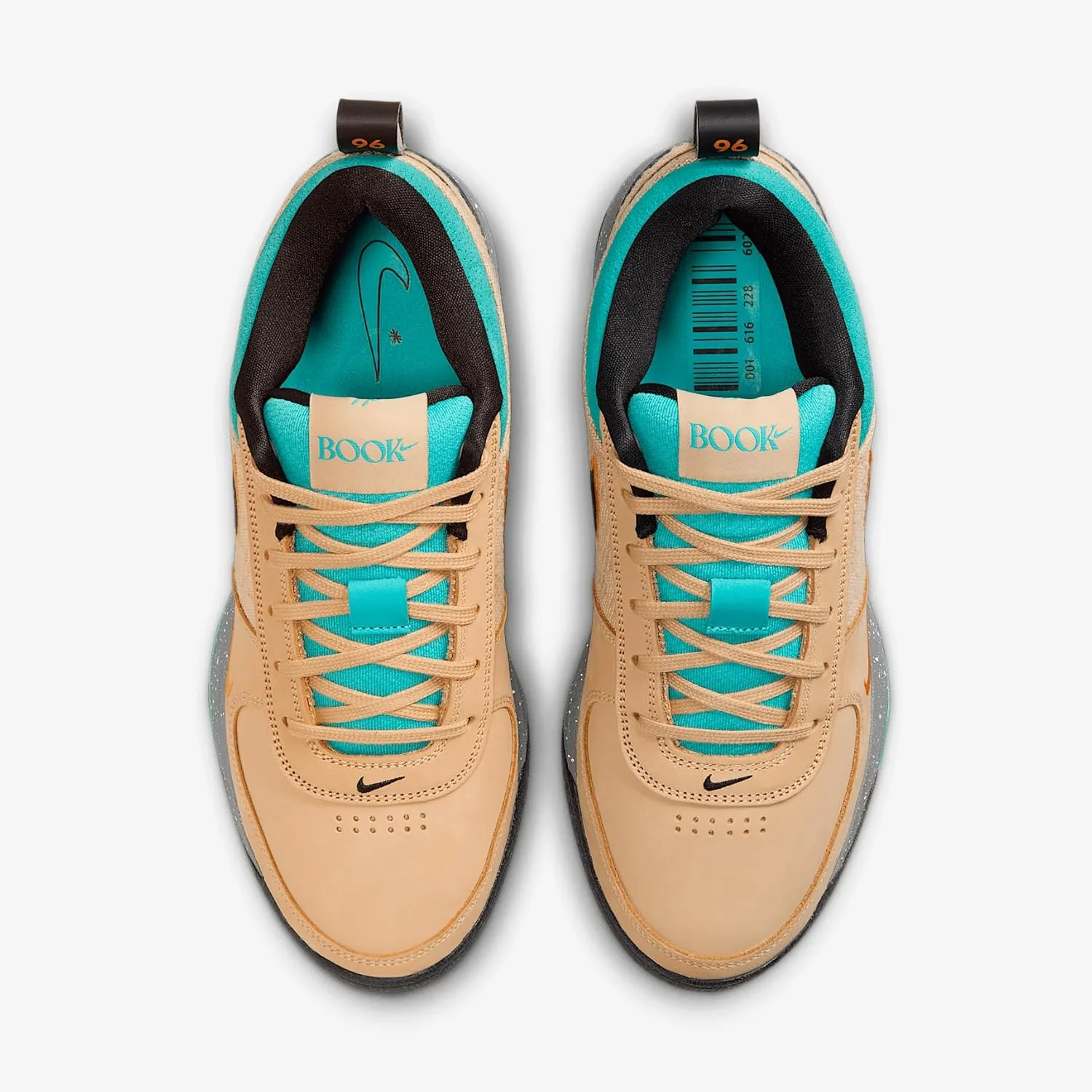 Nike Book 1 "Mowabb Basketball Shoes (IF2406-200, Sesame/Bright Mandarin/Smoke Grey/Black)