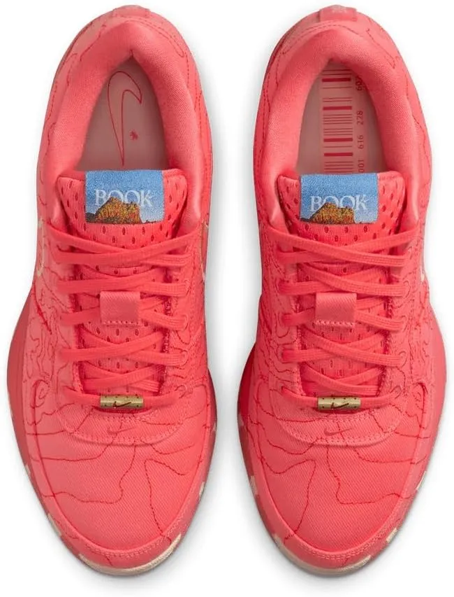 Nike Men's Book 1 Basketball Shoes (IB8054-800, Magic Ember/Picante Red/Washed Coral/White Onyx)