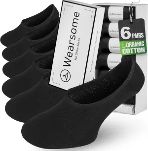 No Show Socks Men & Women - Non Slip Short Socks Low Cut Ankle No See Invisible in Loafer Sneaker Boat, 6 Pack