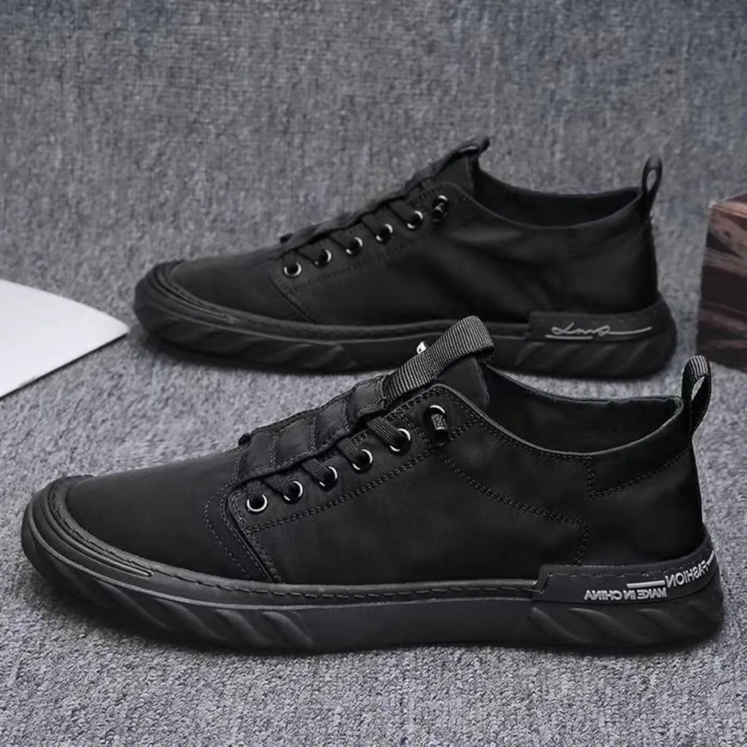 Non Slip Work Sport Shoes for Men Trendy Versatile Shoes Casual Versatile Canvas Arch Business Casual Shoe Men