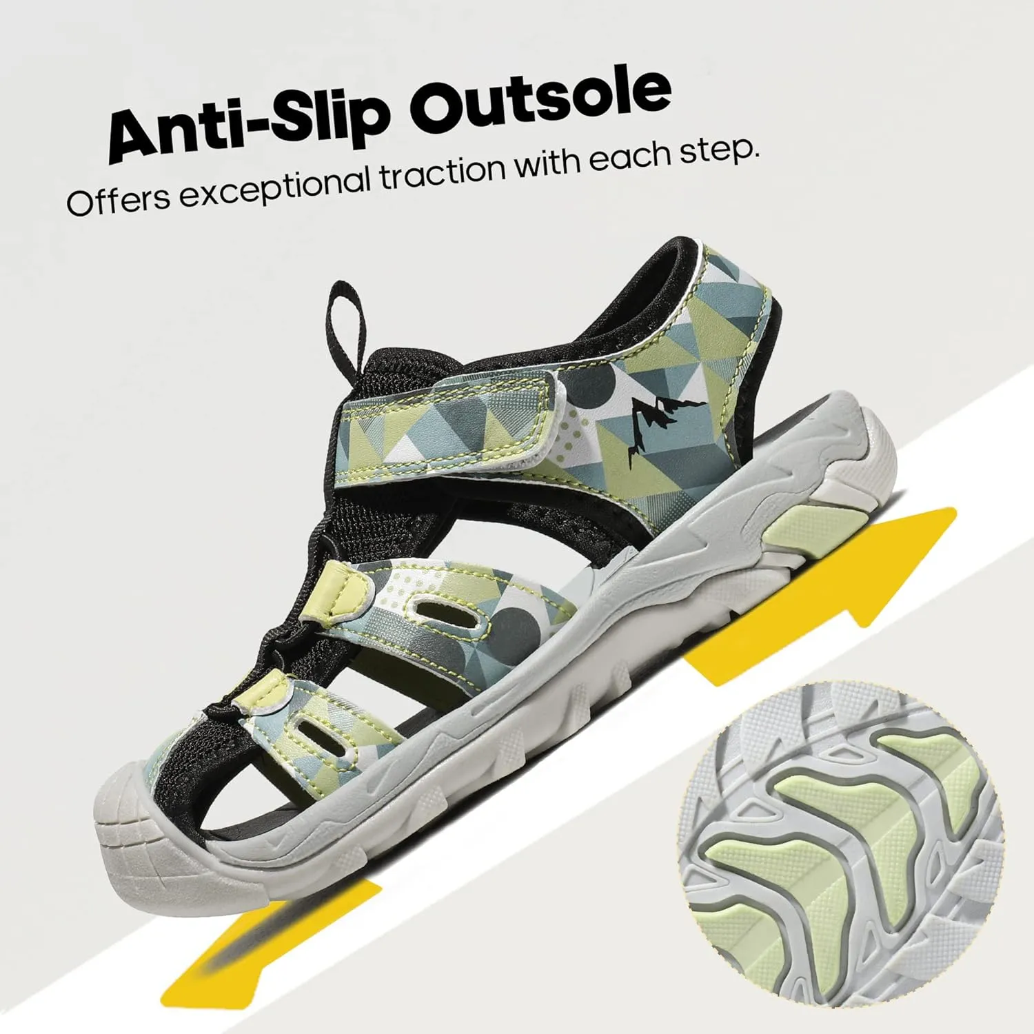 NORTIV 8 Toddler Sandals Summer Boys Girls Kids Sandals Closed-toe Water Hiking Lightweight Athletic Outdoor