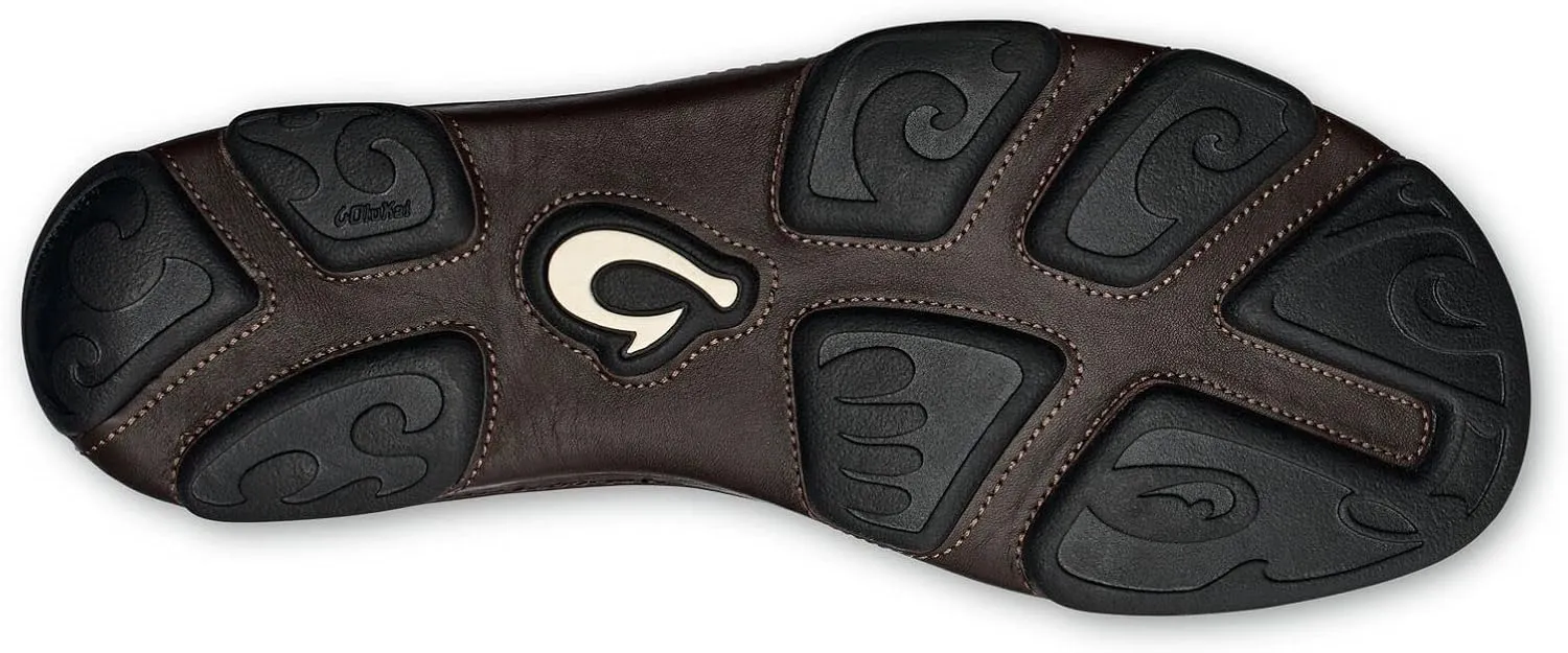 OLUKAI Moloa Men's Premium Leather Shoes, Easy Slip On & Off Design, Casual & Versatile Loafer, Drop-in Heel & Enhanced Traction