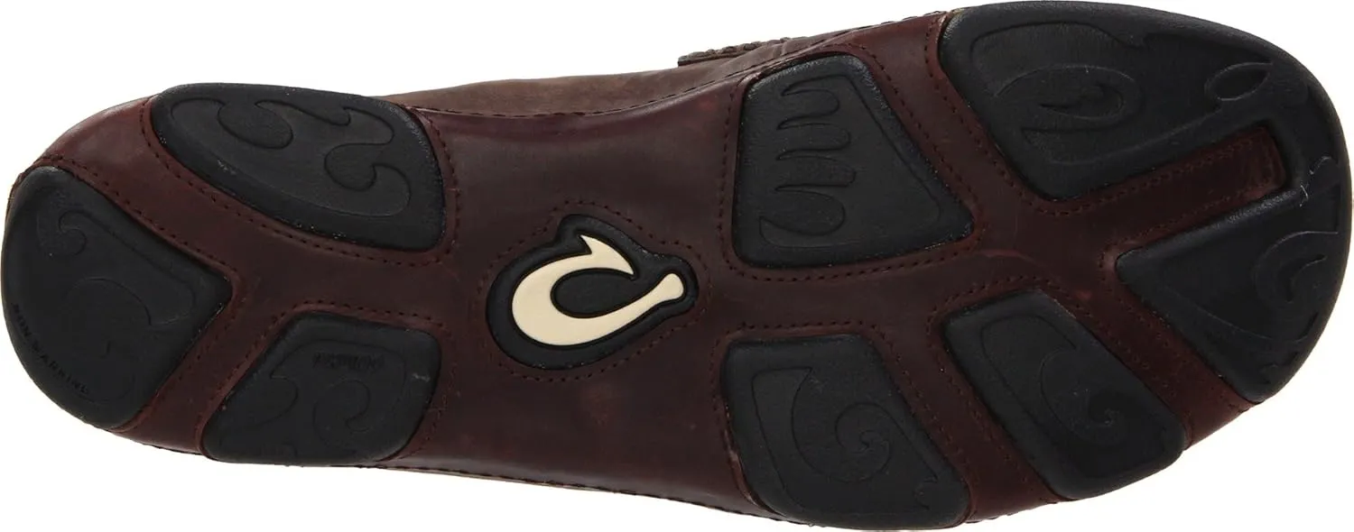 OLUKAI Moloa Men's Premium Leather Shoes, Easy Slip On & Off Design, Casual & Versatile Loafer, Drop-in Heel & Enhanced Traction