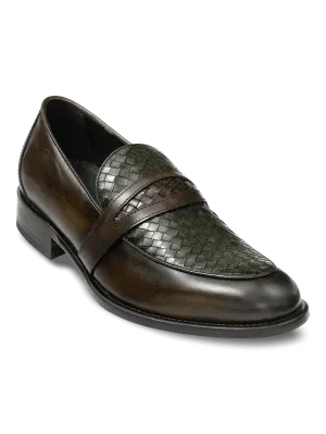 Owen Penny Loafer - Brown/olive