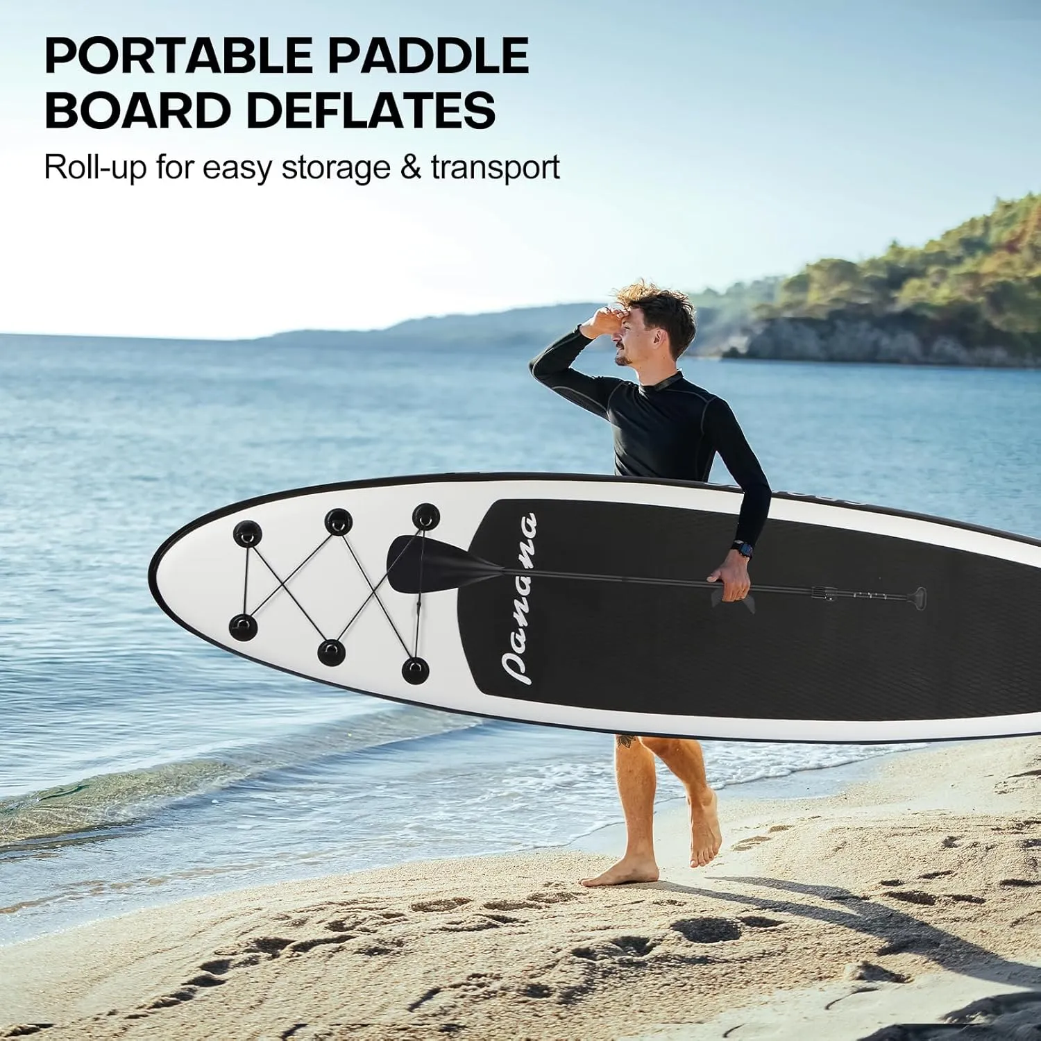 Panana Inflatable Stand Up Paddle Board, 10'x31 x6 SUP with Premium Paddle Board Accessories Kit, Anti-Slip EVA Deck for Adults Youth of All Skill Levels