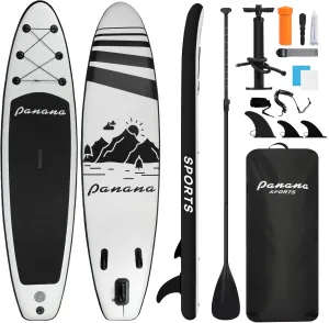 Panana Inflatable Stand Up Paddle Board, 10'x31 x6 SUP with Premium Paddle Board Accessories Kit, Anti-Slip EVA Deck for Adults Youth of All Skill Levels