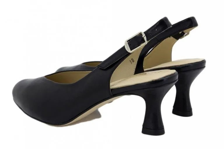 Piesanto Women's  230230 Slingback Kit Pump Black Leather