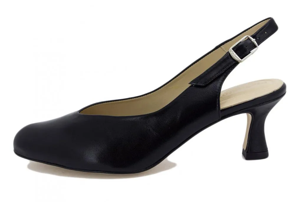 Piesanto Women's  230230 Slingback Kit Pump Black Leather