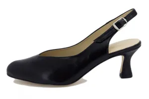 Piesanto Women's  230230 Slingback Kit Pump Black Leather