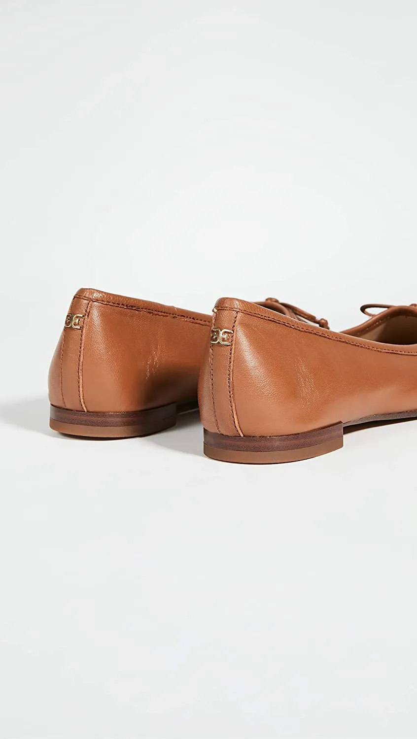 Pointed Edelman Best-priced Ballet Cushioned Jillie Saddle Leather Detailed Stylish design Toe Sam Flats