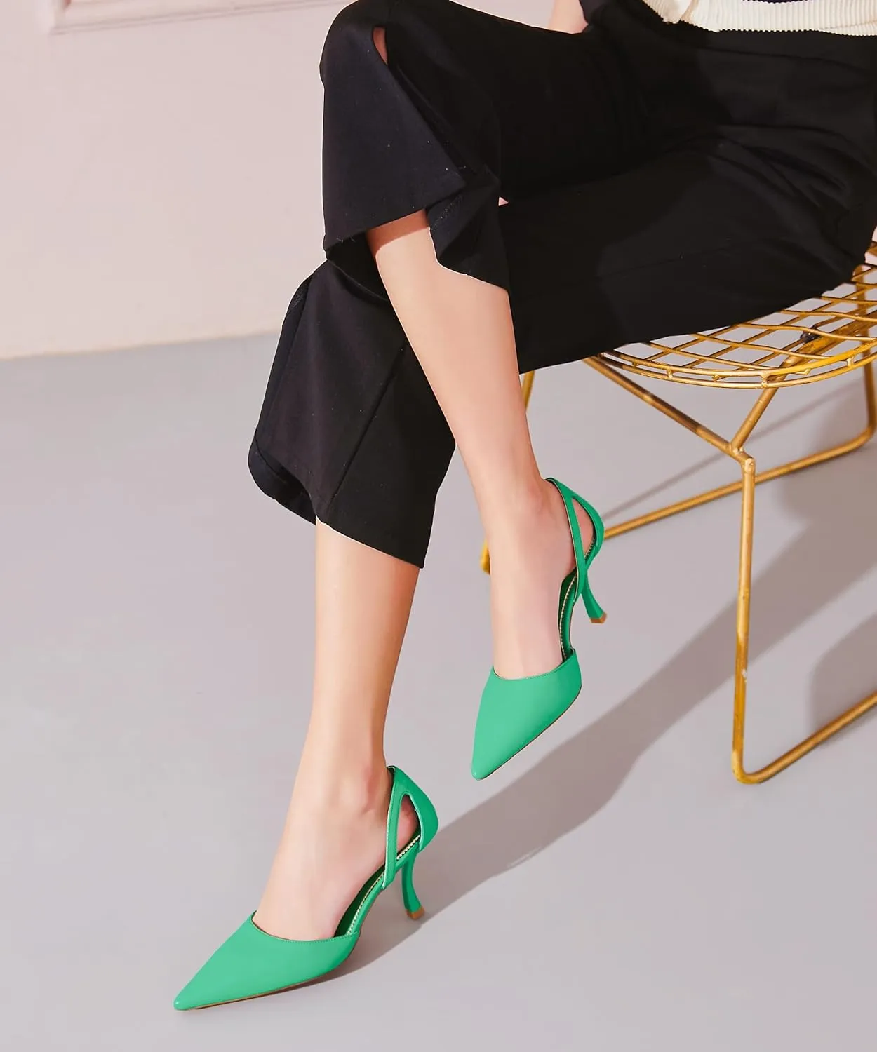 Reitoye Women's Stiletto High Heel Pumps Sexy Pointed Toe Dress Pump Heels