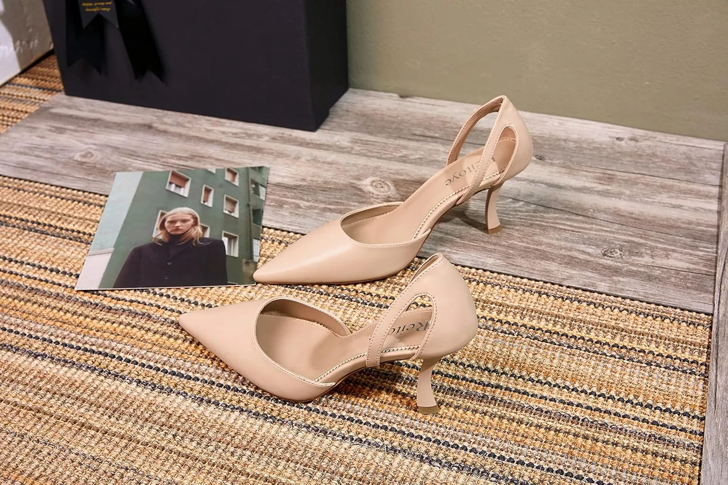 Reitoye Women's Stiletto High Heel Pumps Sexy Pointed Toe Dress Pump Heels