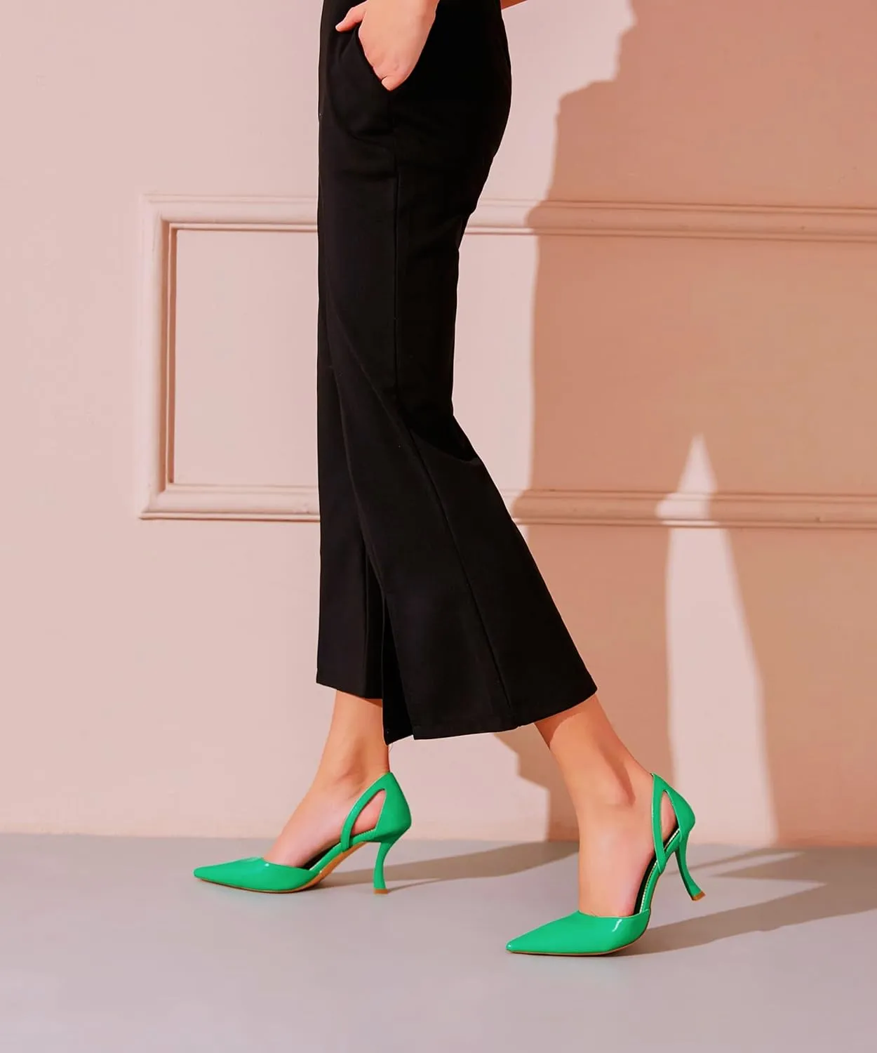 Reitoye Women's Stiletto High Heel Pumps Sexy Pointed Toe Dress Pump Heels