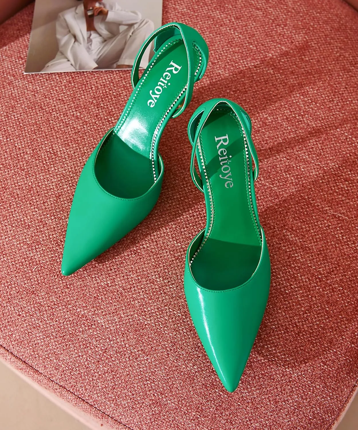 Reitoye Women's Stiletto High Heel Pumps Sexy Pointed Toe Dress Pump Heels