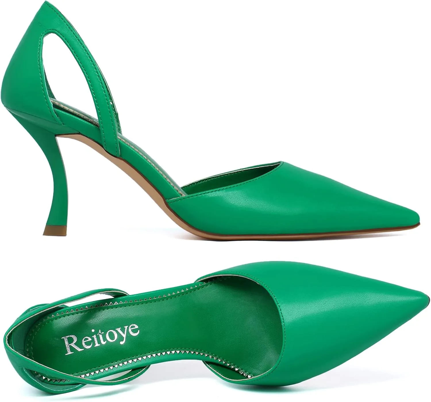 Reitoye Women's Stiletto High Heel Pumps Sexy Pointed Toe Dress Pump Heels