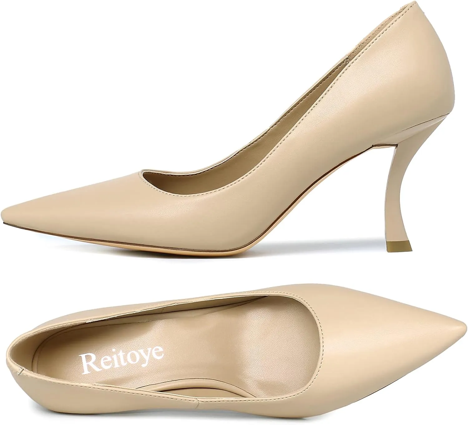 Reitoye Women's Stiletto High Heel Pumps Sexy Pointed Toe Dress Pump Heels