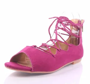 Rounded Popular picks Fashion Edelman Suede Lace Fast worldwide shipping Flat Ballet Shoes Pink Barbara Up Sam Hot Toe