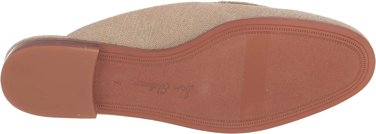 Sam On Slip Natural Embellished Great deal Flat Almond Chain Edelman Dark Mules Toe Price-conscious Linnie