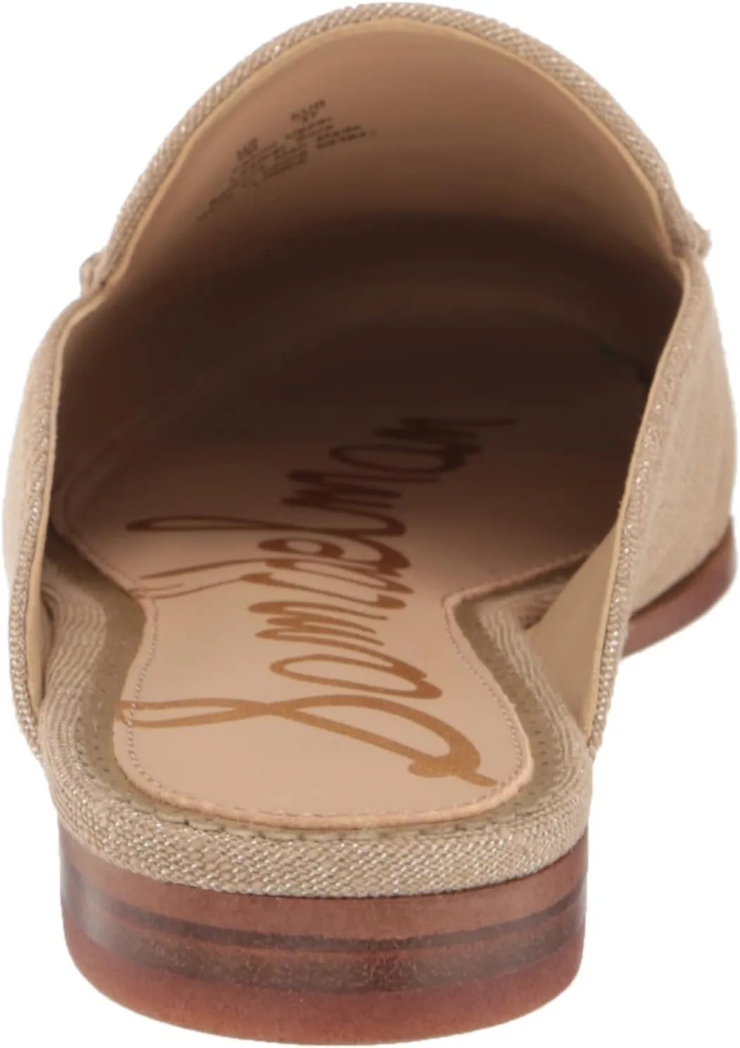 Sam On Slip Natural Embellished Great deal Flat Almond Chain Edelman Dark Mules Toe Price-conscious Linnie