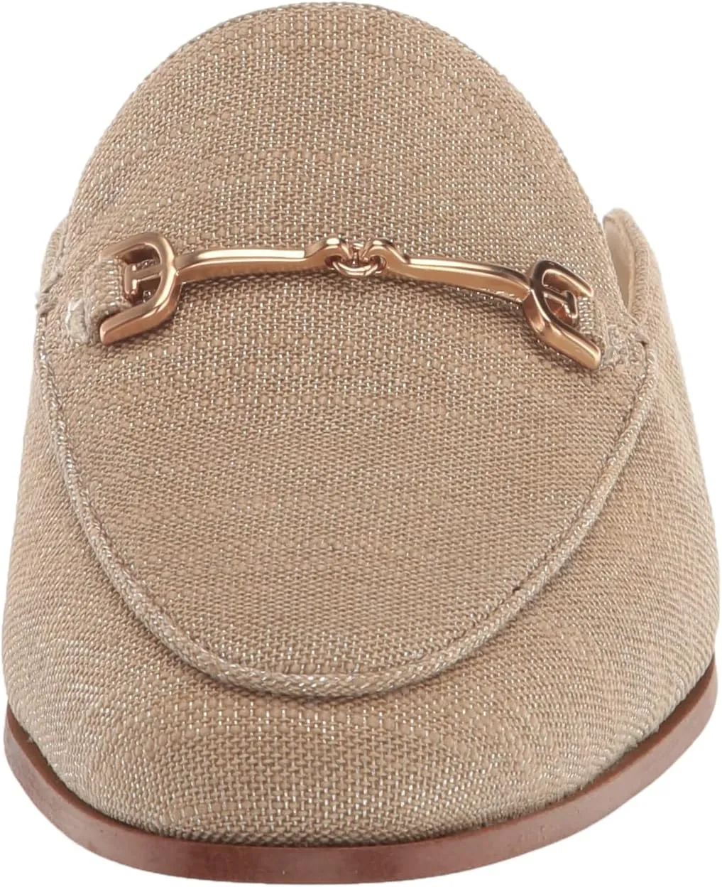 Sam On Slip Natural Embellished Great deal Flat Almond Chain Edelman Dark Mules Toe Price-conscious Linnie