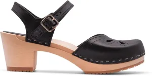 Sandgrens Handmade Swedish Wood Clogs for Women, High Heel Sandal | Copenhagen