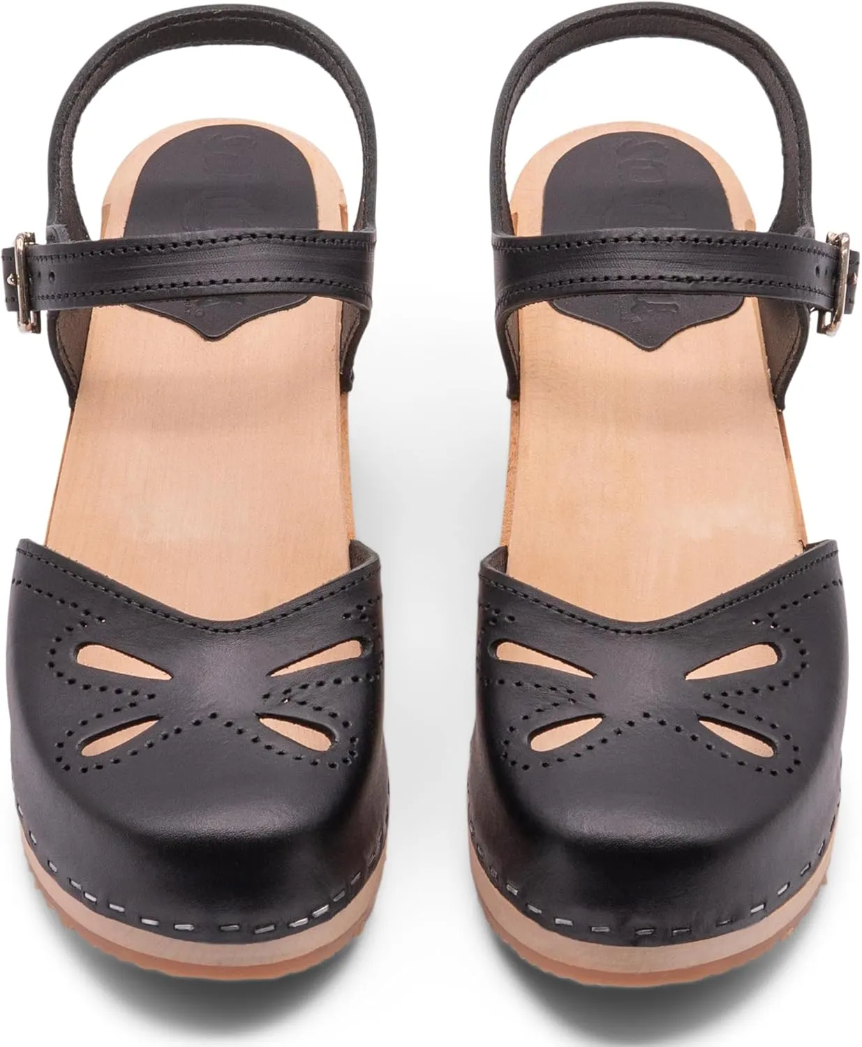 Sandgrens Handmade Swedish Wood Clogs for Women, High Heel Sandal | Copenhagen