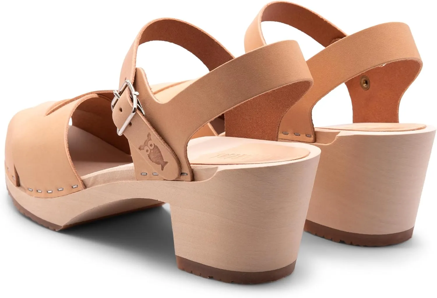 Sandgrens Handmade Swedish Wood Clogs for Women, High Heel Sandal | Monroe