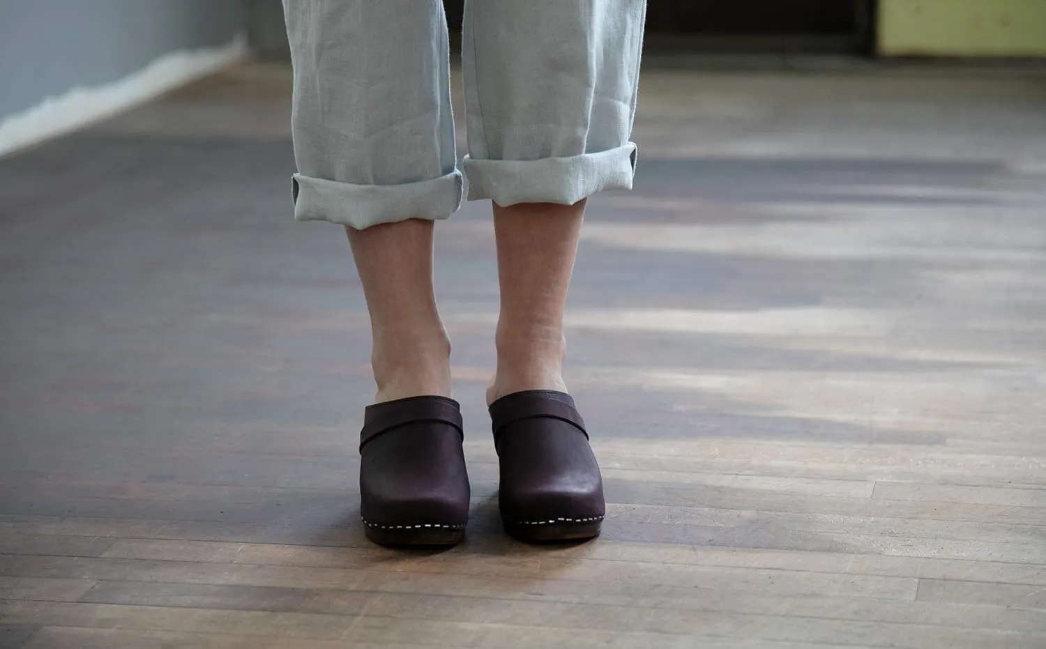 Sandgrens Handmade Swedish Wood Clogs for Women, High Rise Mule | Maya