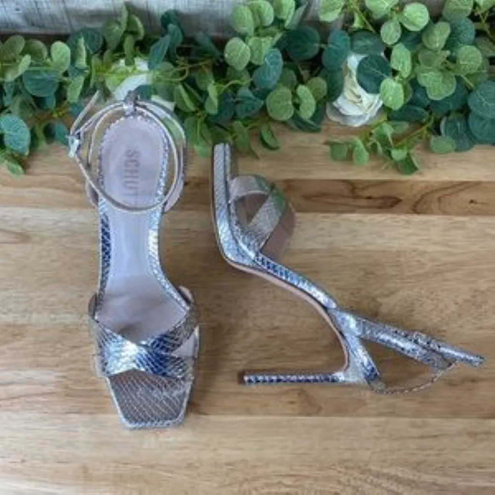 Schutz  Ava Rose High-Heel Sandals Silver 7