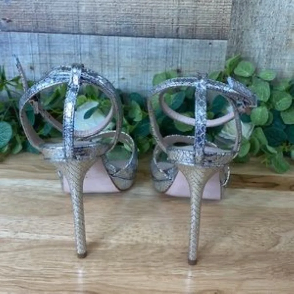 Schutz  Ava Rose High-Heel Sandals Silver 7