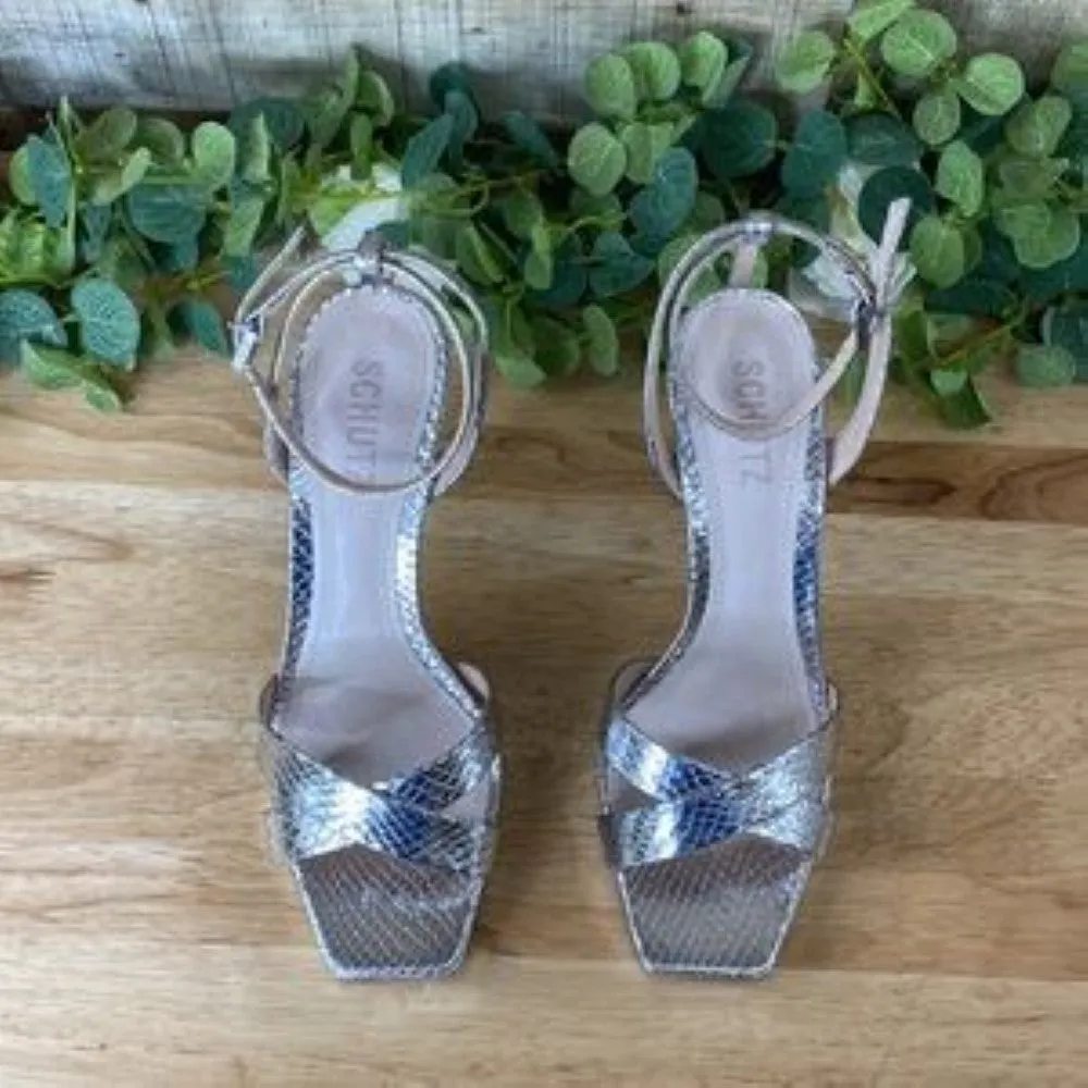 Schutz  Ava Rose High-Heel Sandals Silver 7