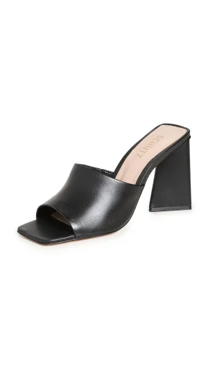 SCHUTZ Women's Lizah Sandals, Black, 5.5 Medium US