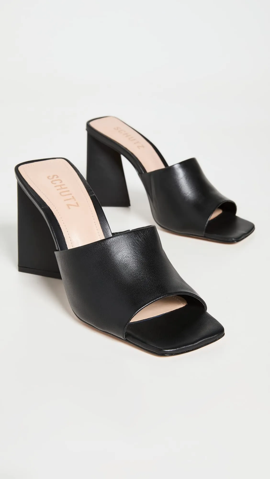 SCHUTZ Women's Lizah Sandals, Black, 5.5 Medium US