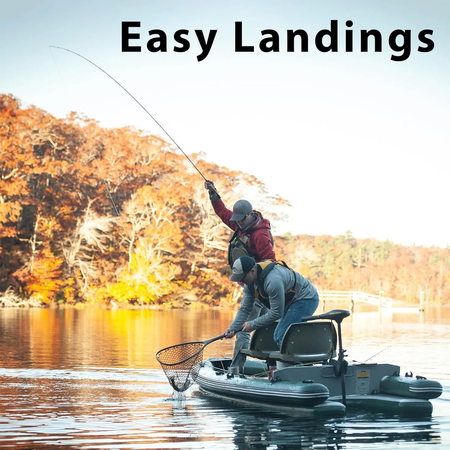 Sea Eagle FSK16 FishSkiff Inflatable 16', High Pressure, All-Drop-Stitch, 1-3 Person Frameless Fishing Boat w/Rigid 6” External Keel - Portable, Storable, and Transportable