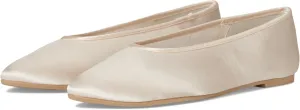 Seychelles Women's Georgette Satin Ballet Flat, Natural, 9.5