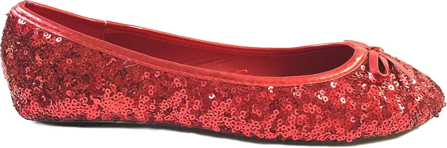 Shoes8teen Womens Sequin Ballet Flat