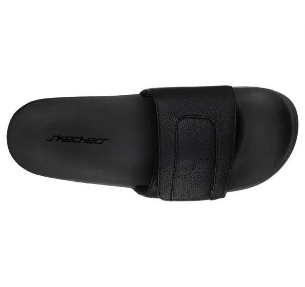 .Skechers Mens Slides Velcro Adjustable 51807/BBK Rosney - Black - SL - R2L16
