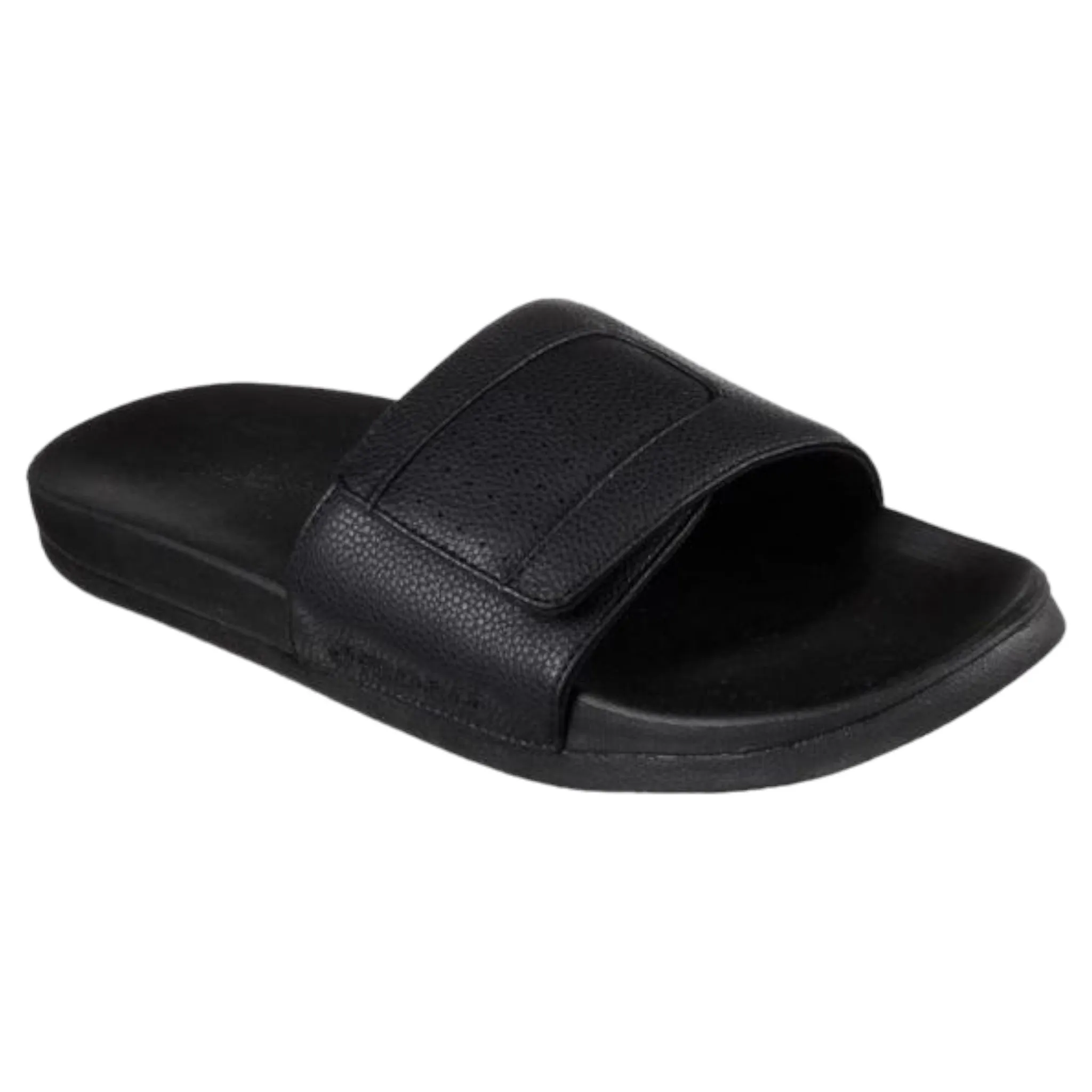 .Skechers Mens Slides Velcro Adjustable 51807/BBK Rosney - Black - SL - R2L16