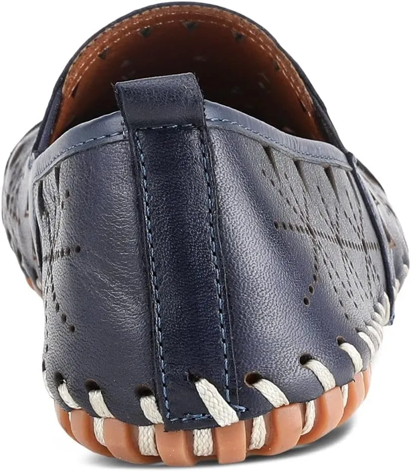 Spring Step Women's Leather Fusaro Loafer Shoe | Comfortable Slip-On Shoes with Rubber Outsole | Ladies Casual Walking Driving Loafers for Work