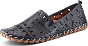 Spring Step Women's Leather Fusaro Loafer Shoe | Comfortable Slip-On Shoes with Rubber Outsole | Ladies Casual Walking Driving Loafers for Work