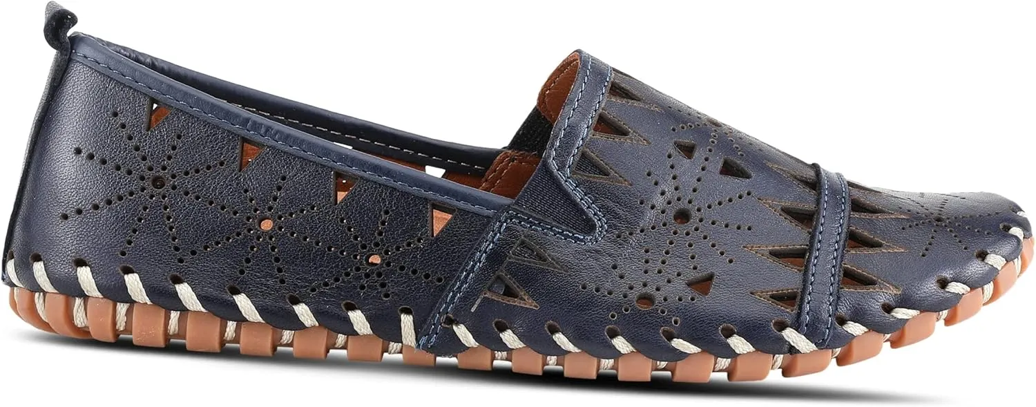 Spring Step Women's Leather Fusaro Loafer Shoe | Comfortable Slip-On Shoes with Rubber Outsole | Ladies Casual Walking Driving Loafers for Work