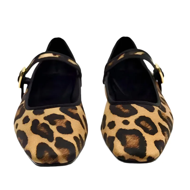Square Toe Flat Slip-Ons